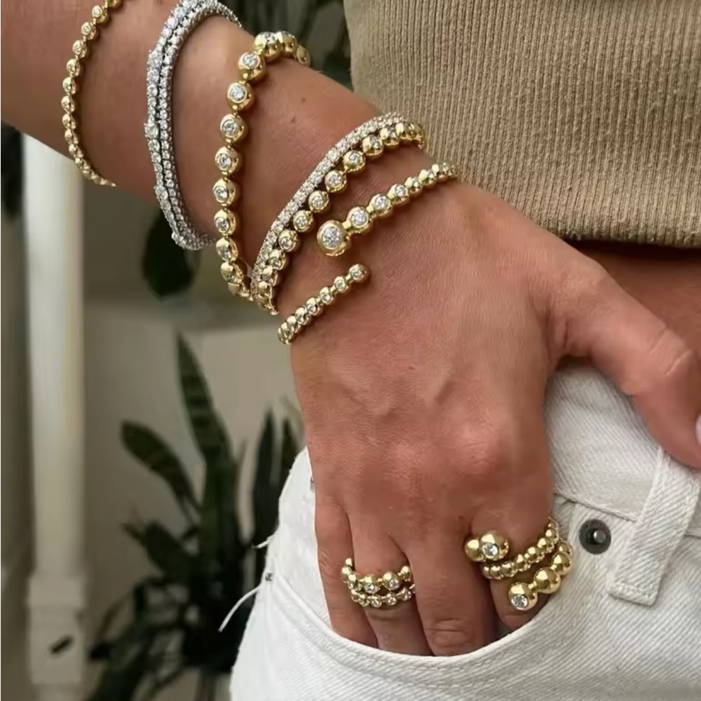 Bracha Mali Cuff Gold Bracelet - Picture 4 of 7